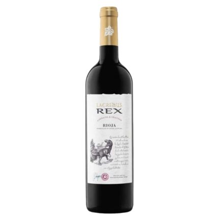 Ein außergewöhnlicher Rioja ist der 2021 Lacrimus Rex mit Aromen von roten Beeren, Sauerkirschen, Gewürzen und dunkler Schokolade. Perfekt zu Fleischgerichten.