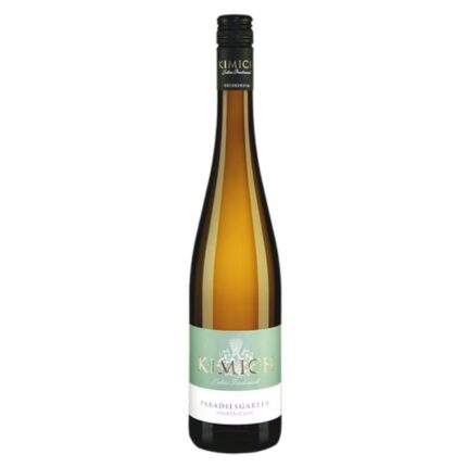 Erlebe den Riesling Deidesheimer Paradiesgarten trocken von Kimich. Pfirsich, Aprikose und Birne, saftig und fruchtig. Perfekt für leichte Speisen