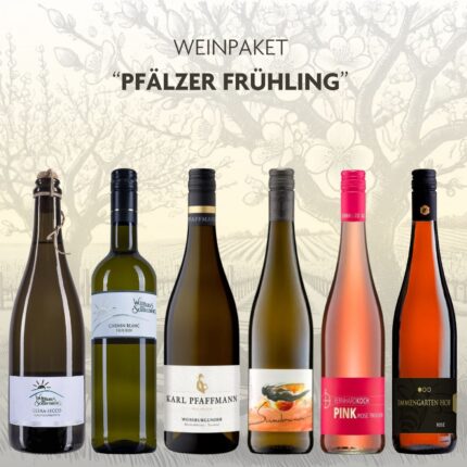 Weinpaket Pfälzer Frühling mit 6 Flaschen Weiß- und Roséwein aus der Pfalz