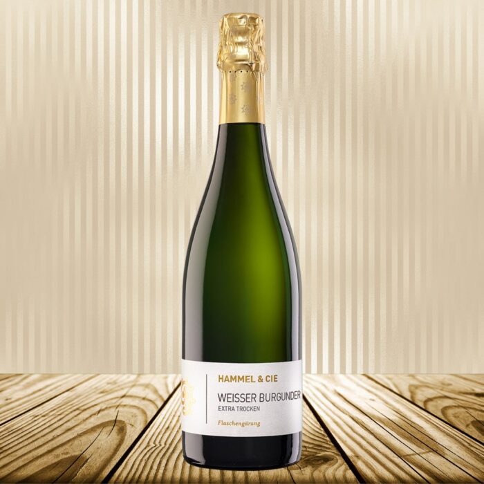 Klassische Flaschengärung, feine Perlage & elegantes Mundgefühl. Weisser Burgunder Sekt extra trocken vom Weingut Hammel. Perfekt zu Lachs & Antipasti!