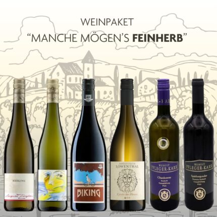 Weinpaket Feinherb: Mit sechs exzellenten feinherben Weinen von renommierten Weingütern der Pfalz. Perfekt für Genießer, die eine feine Restsüße schätzen. Jetzt online kaufen!