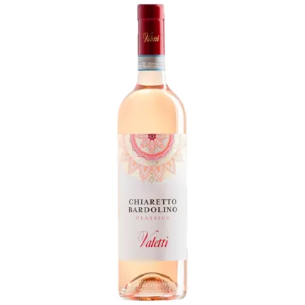 Entdecken Sie den exquisiten 2022 Chiaretto Bardolino Classico DOC von Valetti. Ein eleganter Roséwein, perfekt für Sommerabende und leichte Gerichte.
