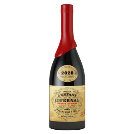 Entdecke Petite Syrah L'Enfant infernal trocken, den intensiven Petite Sirah von Vignobles Vellas. Ein Wein voller Kraft und Charakter, perfekt zu mediterranen Tapas und reifem Käse. Erlebe einen unvergesslichen Geschmack aus Frankreich.