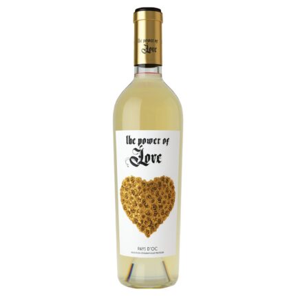 Genieße den "The Power of Love" White, einen Sauvignon Blanc aus der IGP Pays d’Oc. Erlebe ein frisches Aroma von weißen Früchten und Zitrusnoten.