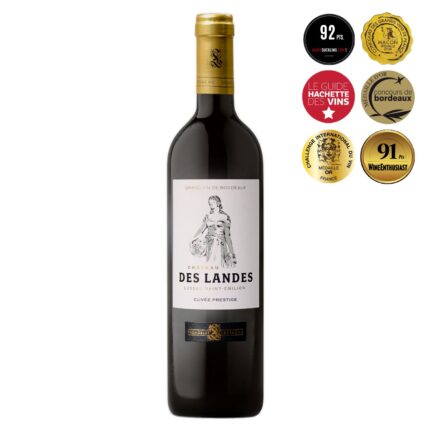 Entdecke den exquisiten 2020 Château des Landes Cuvée Prestige von Vignobles Lassagne: Ein kraftvoller Lussac Saint-Emilion mit komplexen Aromen und runden Tanninen. Perfekt zu gehobenen Fleischgerichten und Käse!