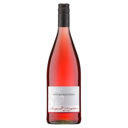 2023 Spätburgunder Rosé vom Weingut August Ziegler: Frische Aromen von Erdbeeren und Kirschen. Goldprämiert, perfekt für Pfälzer Schorle. 1-Liter-Flasche – ideal zu Pizza und Pasta.