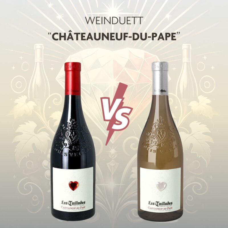Entdecke das Weinduett Châteauneuf-du-Pape: Zwei erlesene Weine vom Château Les Taillades in einem exklusiven Paket. Perfekt für Genießer und Sammler.