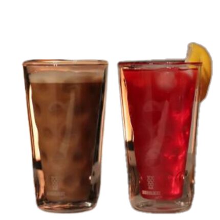 Thermodubbeglas – doppelwandig mit Dubbenstruktur