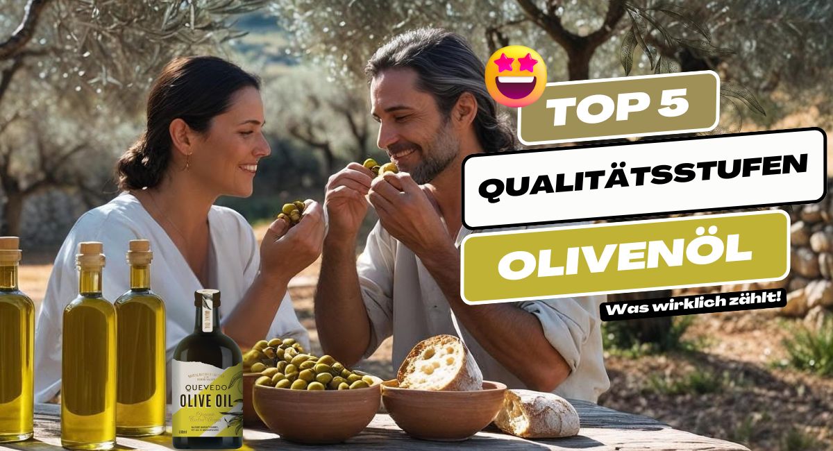 Lerne alles über die Qualitätsstufen von Olivenöl – von Extra Vergine bis Pomace. Entdecke, warum das Bio-Olivenöl von Quevedo ein echtes Naturprodukt ist – unverfälscht, kaltgepresst und mit höchstem Anspruch.
