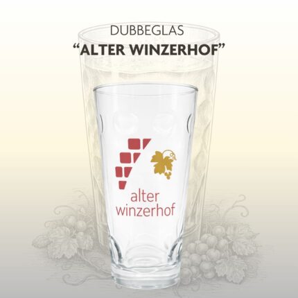 Dubbeglas Alter Winzerhof, 0,5 l mit Logo „Alter Winzerhof“