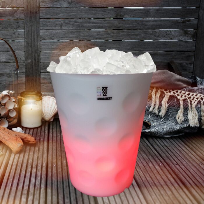 Dubbeglas LED Weinkühler mit Fernbedienung