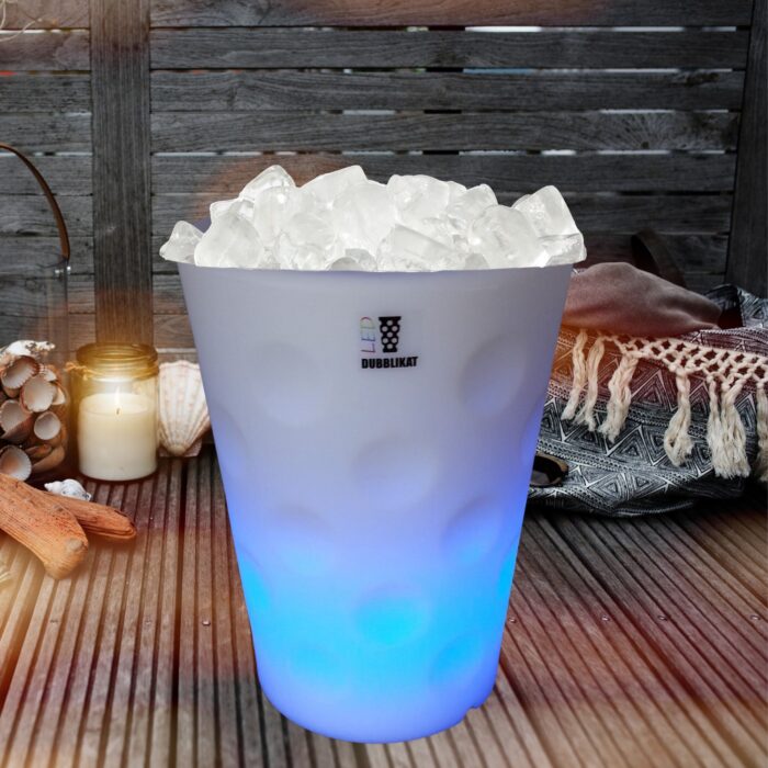 Dubbeglas LED Weinkühler mit Fernbedienung