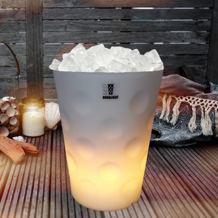 Dubbeglas LED Weinkühler mit Fernbedienung