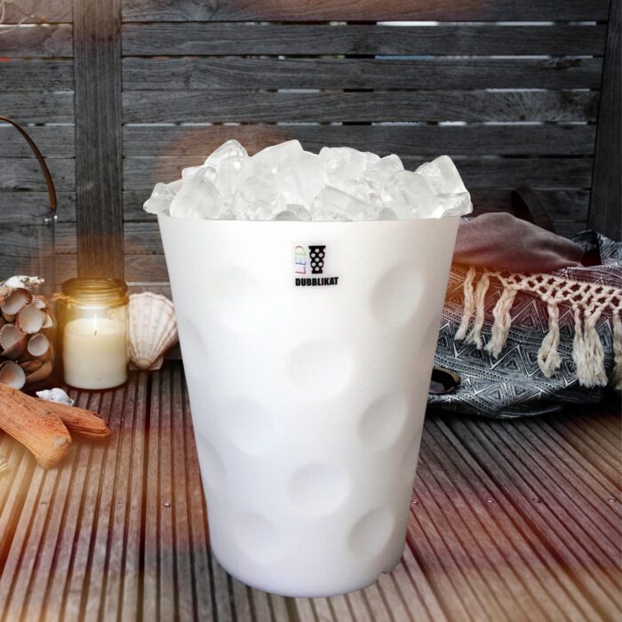 Dubbeglas LED Weinkühler mit Fernbedienung