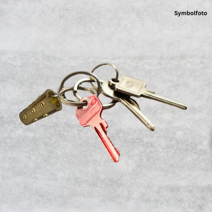 Dubbeglas Schlüsselanhänger aus Stahl – Gold