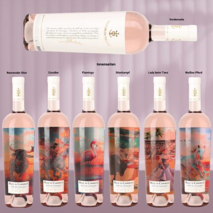 Made in Camargue Rosé – Designflaschen mit Camargue-Motiv