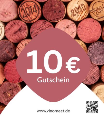 Mit dem Vinomeet.de 10 Euro Weingutschein machst Du jedem Weinliebhaber eine Freude. Ob für Kenner oder Neulinge – unser Gutschein ist das perfekte Geschenk für alle, die gerne edle Tropfen genießen. Du erhältst den Gutschein bequem per E-Mail, ohne zusätzliche Versandkosten. Ein tolles Geschenk für jeden Anlass!