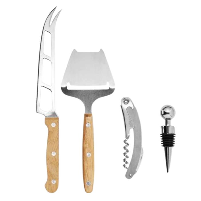 Bambus Käse- und Weinset – Bild 3