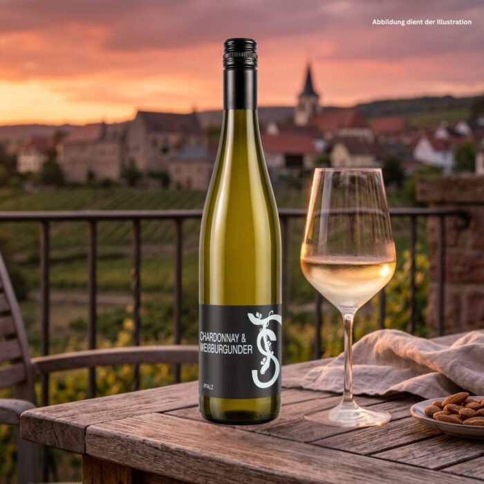 Chardonnay Weißburgunder trocken von Weingut Sippels aus der Pfalz