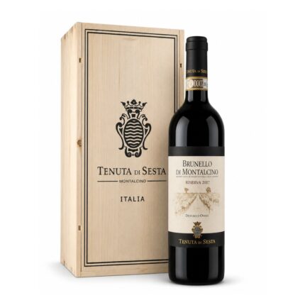 2017 Brunello di Montalcino Riserva Tenuta di Sesta Duelecci Ovest in orginaler Holzkiste