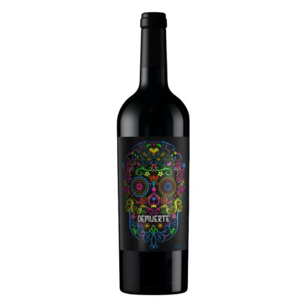 Demuerte Classic Tinto von Bodegas Winery On mit buntem Totenkopf-Etikett